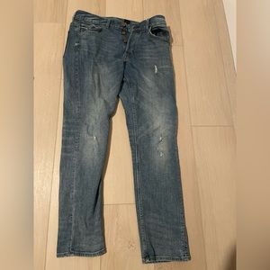 &Denim 34 slim slightly distressed jeans